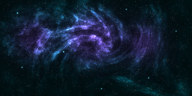 blue and purple nebula in space among stars
