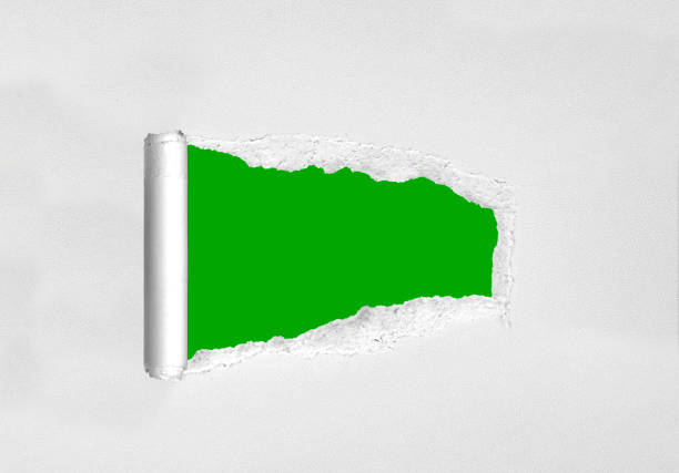istock frame of torn white paper on green background 2190431209