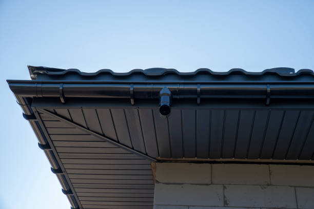 istock A polymer storm drainage system with a gutter covers a private building's roof 2190435210