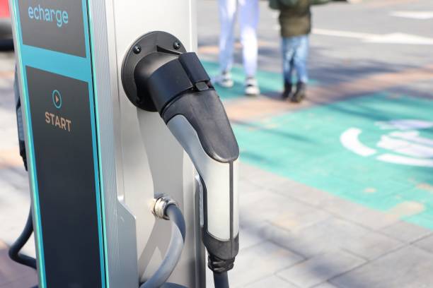 istock An Electric Vehicle Charging Station equipped with a convenient Connector for users 2190439100