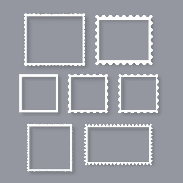 istock Retro photo frames Vintage paper picture frame Realistic blank photo card frame 2190442516
