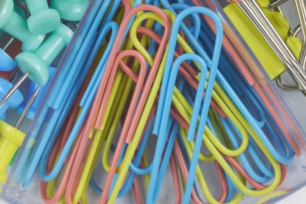 istock Office supplies for everyday use in various colors 2190443845
