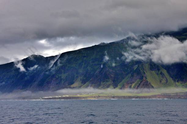 istock Tristan da Cunha Island under heavy clouds 2190445818