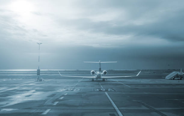 istock Private jet is parked at the airport. 2190448105