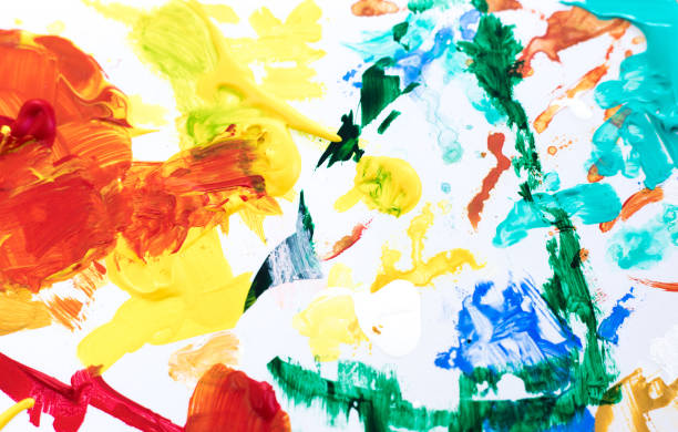istock Artist's Palette Covered with Different Colors Close-Up 2190454887