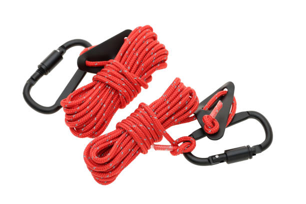 istock Carabiner attached to rope 2190461604