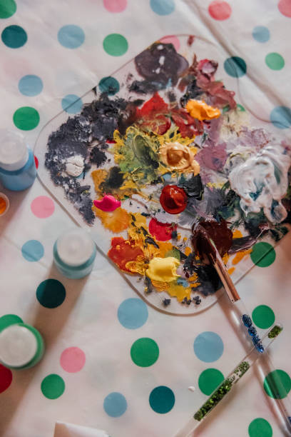 istock Toddler doing arts and crafts 2190474362