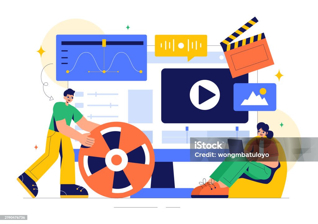 Video A Program Vector Illustration Of A Video Editor Program Featuring Video Editing ...