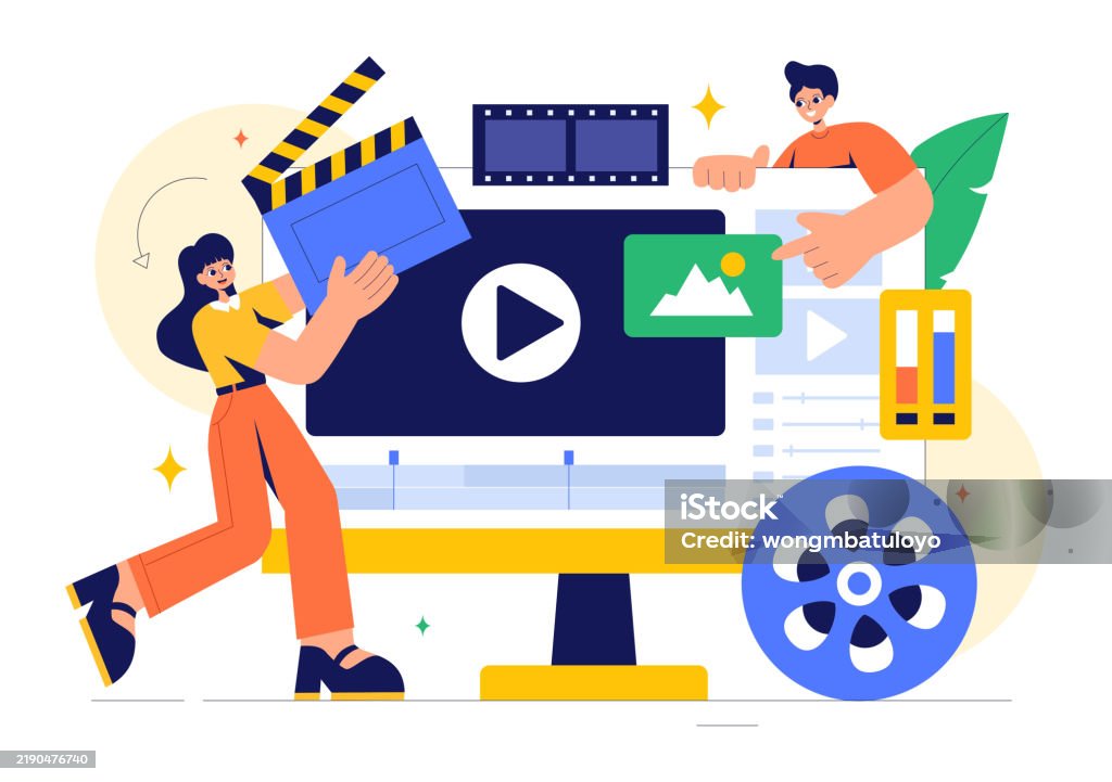 Video A Program Vector Illustration Of A Video Editor Program Featuring Video Editing ...