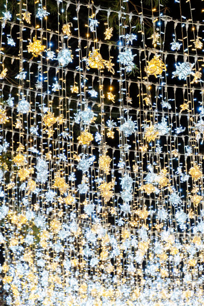 istock Stunning display of warm and cool LED lights hanging from above 2190477099