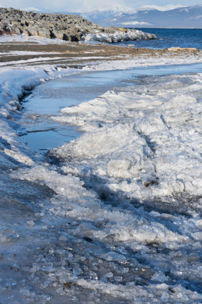 istock Kluane Lake beginning to freeze in winter, Yukon 2190478431