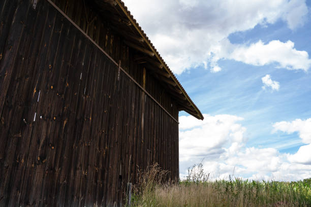 Aged wooden barn in the countryside