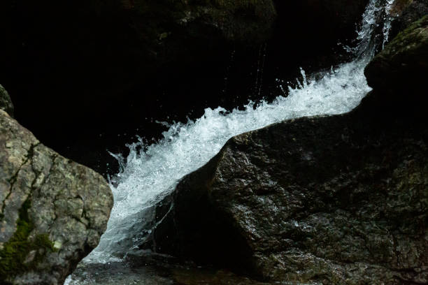 istock Patterns revealed in Andrew Brook waterfall in Newbury, New Hampshire. 2190484394