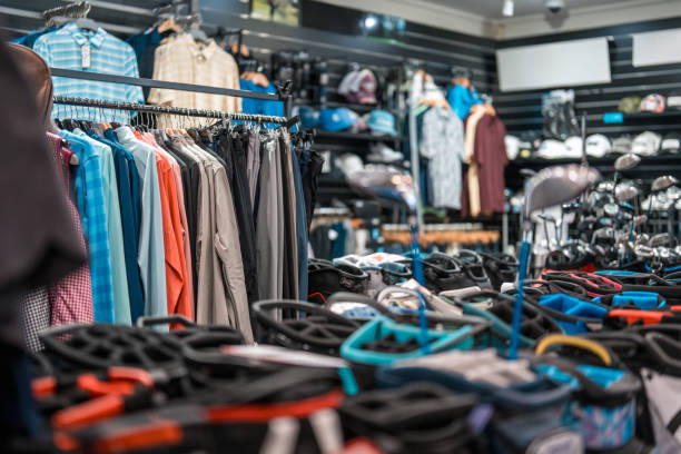 istock Golf Apparel and Equipment Display with Colorful Assortment 2190489162