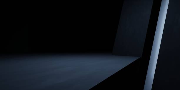 istock 3d rendering of black abstract architecture modern dark background. Dystopia concept. Scene for advertising design, showroom, technology, future, sport, game, innovation, garage. Sci Fi Illustration 2190497889