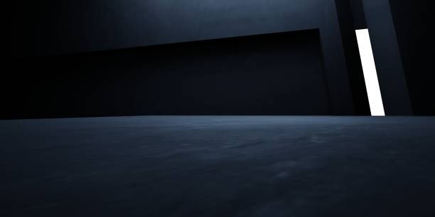 istock 3d rendering of black abstract architecture modern dark background. Dystopia concept. Scene for advertising design, showroom, technology, future, sport, game, innovation, garage. Sci Fi Illustration 2190497901