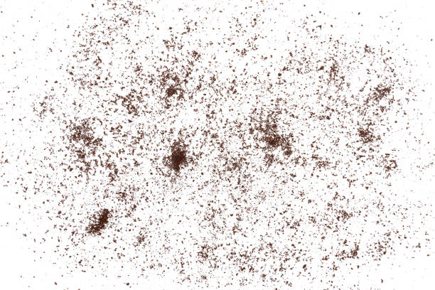 texture of coffee pulver isolated