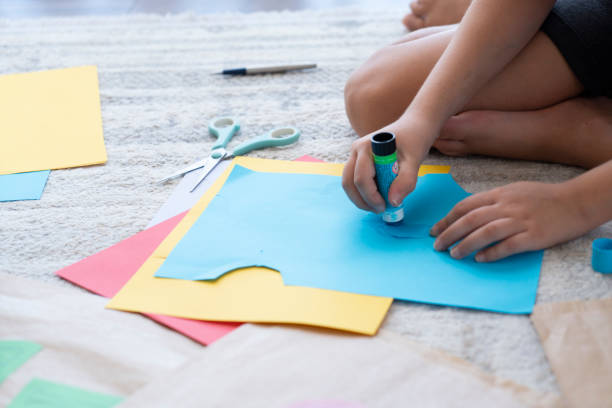 istock Cute little girl making art 2190510359