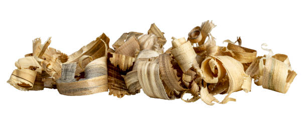 istock Wood shavings creating a textured pile isolated on white background 2190512476