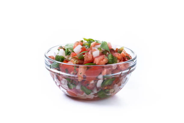 istock Pico de Gallo sauce isolated on white background 2190513004