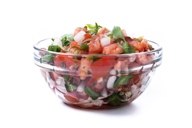 istock Pico de Gallo sauce isolated on white background 2190513010