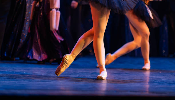 istock Closeup of ballerinas dancing on stage. 2190515083