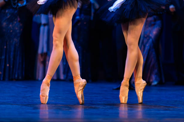 istock Closeup of ballerinas dancing on stage. 2190515159