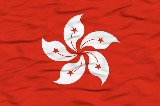 Mosaic background with flag of hong kong. 3D illustration