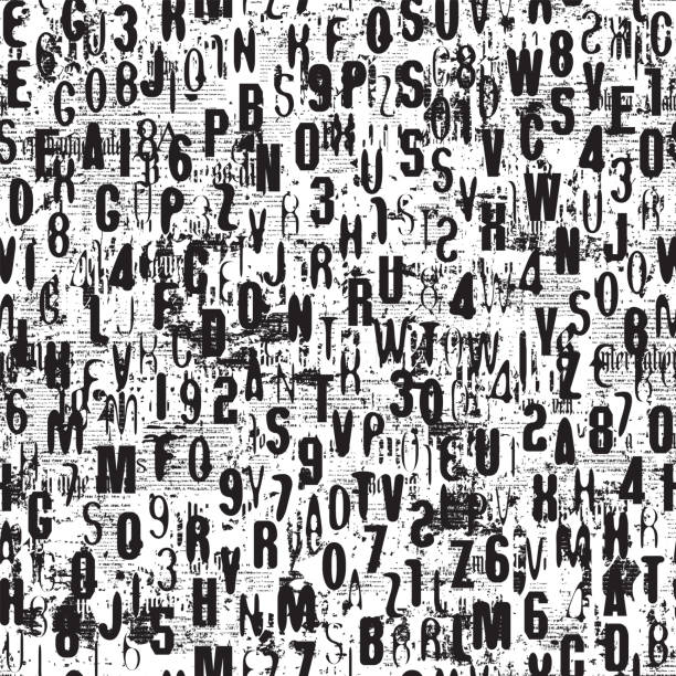 istock grunge seamless pattern of English letters and newspaper clippings 2190524227