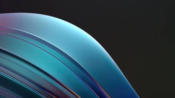 istock An elegant and modern 3D rendering of an abstract background created with twisted dark chrome curves of a metal plate, exuding a sense of luxury. 2190526167