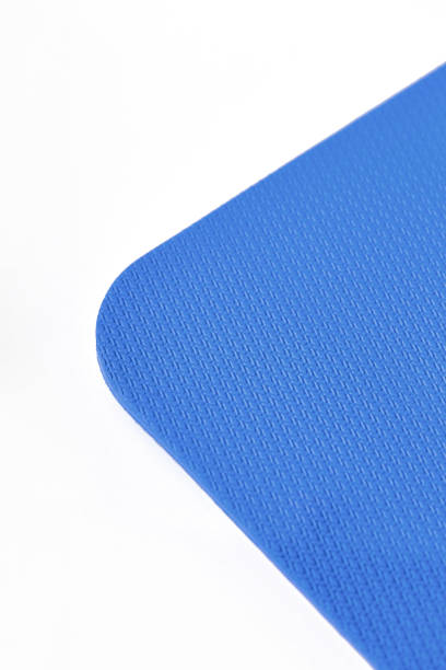 istock Corner of yoga mat on white background, closeup texture 2190532071
