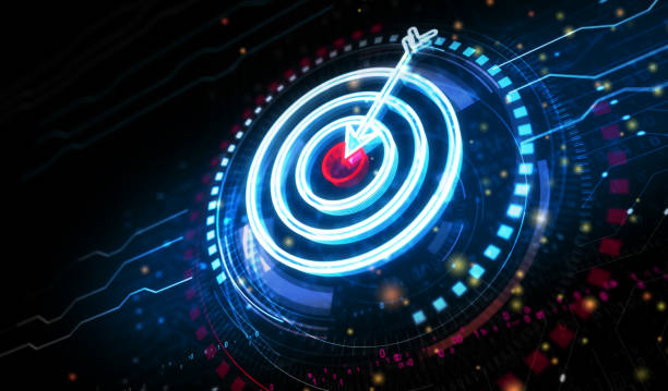 istock Target business strategy symbol digital concept 3d illustration 2190546383
