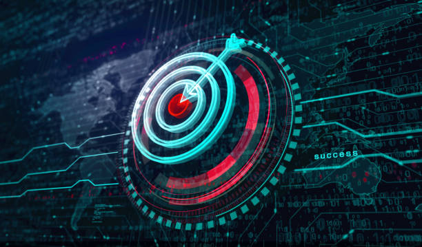 istock Target business strategy symbol digital concept 3d illustration 2190546408
