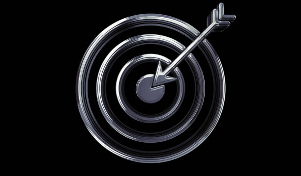 istock Target business strategy symbol digital 3d illustration 2190546483