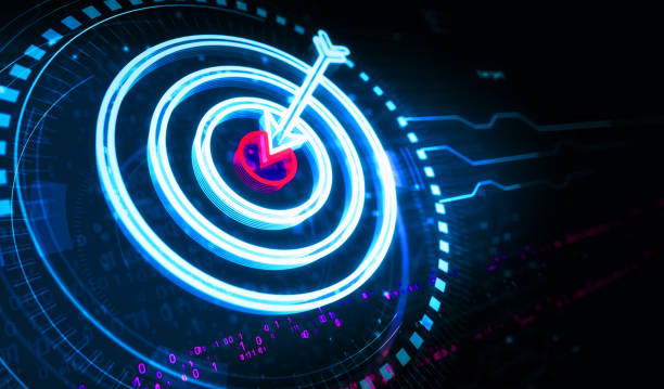 istock Target business strategy symbol digital concept 3d illustration 2190546636