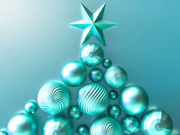 istock 3D illustration of Christmas tree ornaments 2190553262