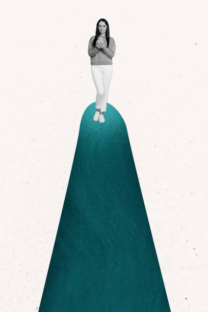 istock 3d creative artwork template collage of young female hold device stand mountain peak top surrealism metaphor psychedelic unusual fantasy 2190554025