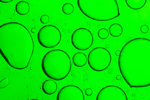 istock Close-up green macro bubble,Close up air bubbles on beautiful light green background. abstract macro cool 2190554365