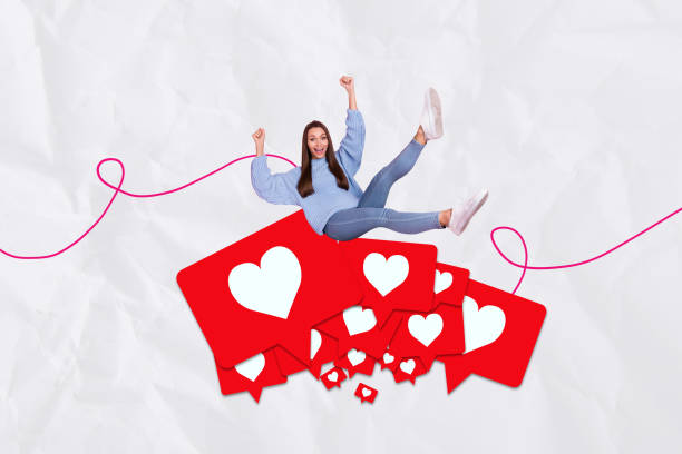 istock 3d abstract artwork collage of lucky excited lady celebrating getting positive feedback isolated grey color background 2190555920