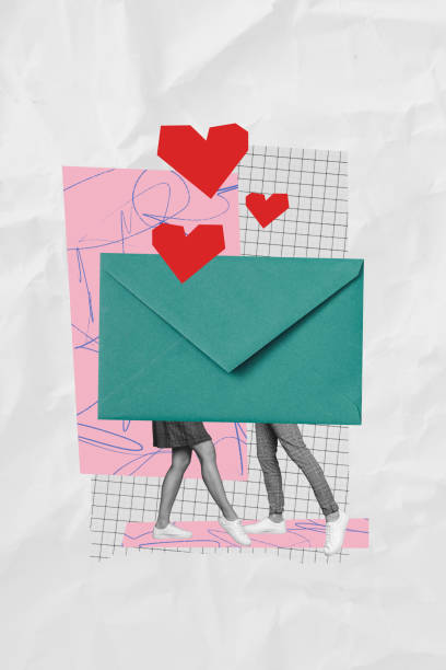 istock Collage image picture of unknown enchanted people dancing together huge envelope romantic story isolated on drawing background 2190556495