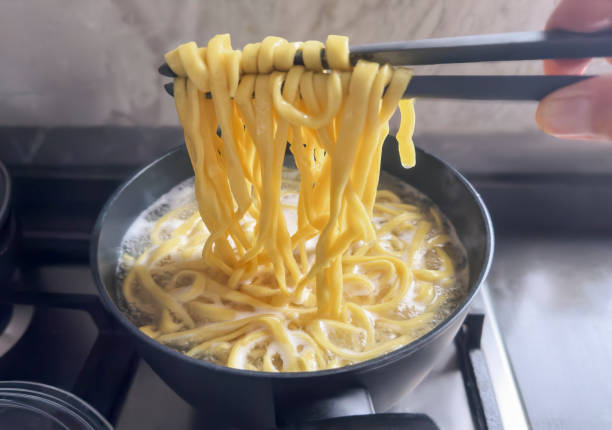 istock Freshly Cooked homemade Udon Noodles 2190560558