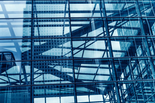 istock Modern Abstract Reflections on Urban Glass Architecture in Blue Tone 2190565048