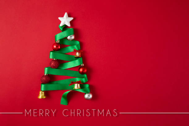 istock Christmas Tree with Ribbon and Holiday Message 2190569397