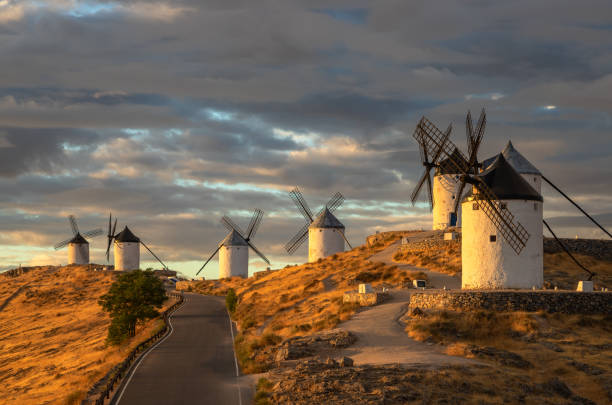 istock Windmills of Consuegra at Sunrise , Castilla-La Mancha, Spain 2190575372