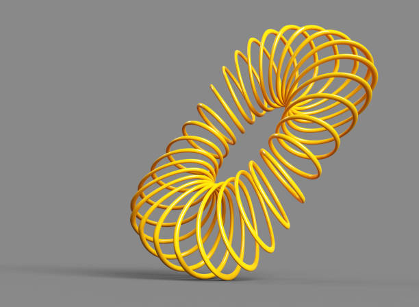 3d Abstract Yellow Circular shape  Futuristic Background