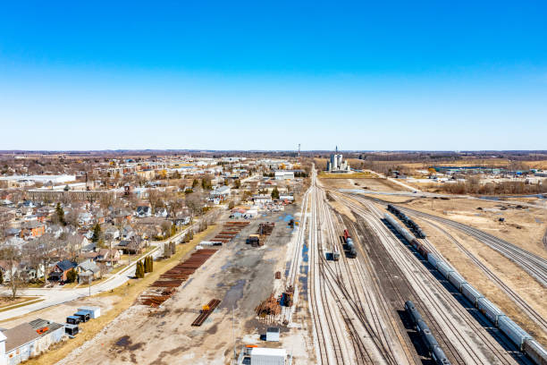 istock Railway Track and Train Station, Stratford, Canada 2190586633