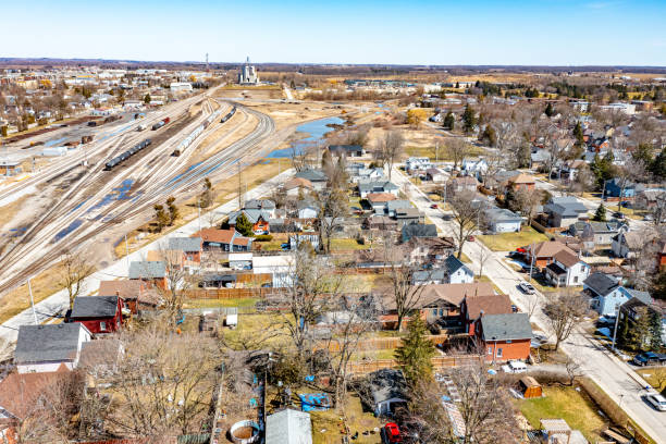 istock Railway Track and Train Station, Stratford, Canada 2190586721