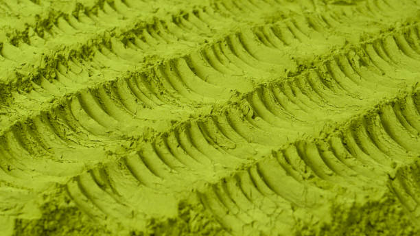 Matcha tea, matcha powder isolated on a white background.