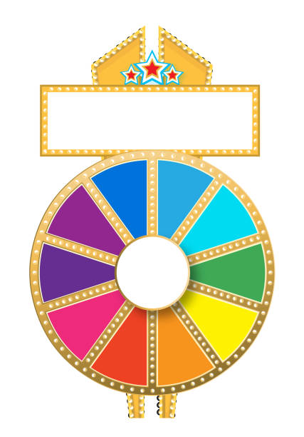 istock Colorful Gambling and lottery betting Spinning wheel with sign template on white background 2190594244