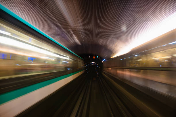 istock Motion blur of a subway tunnel 2190598447